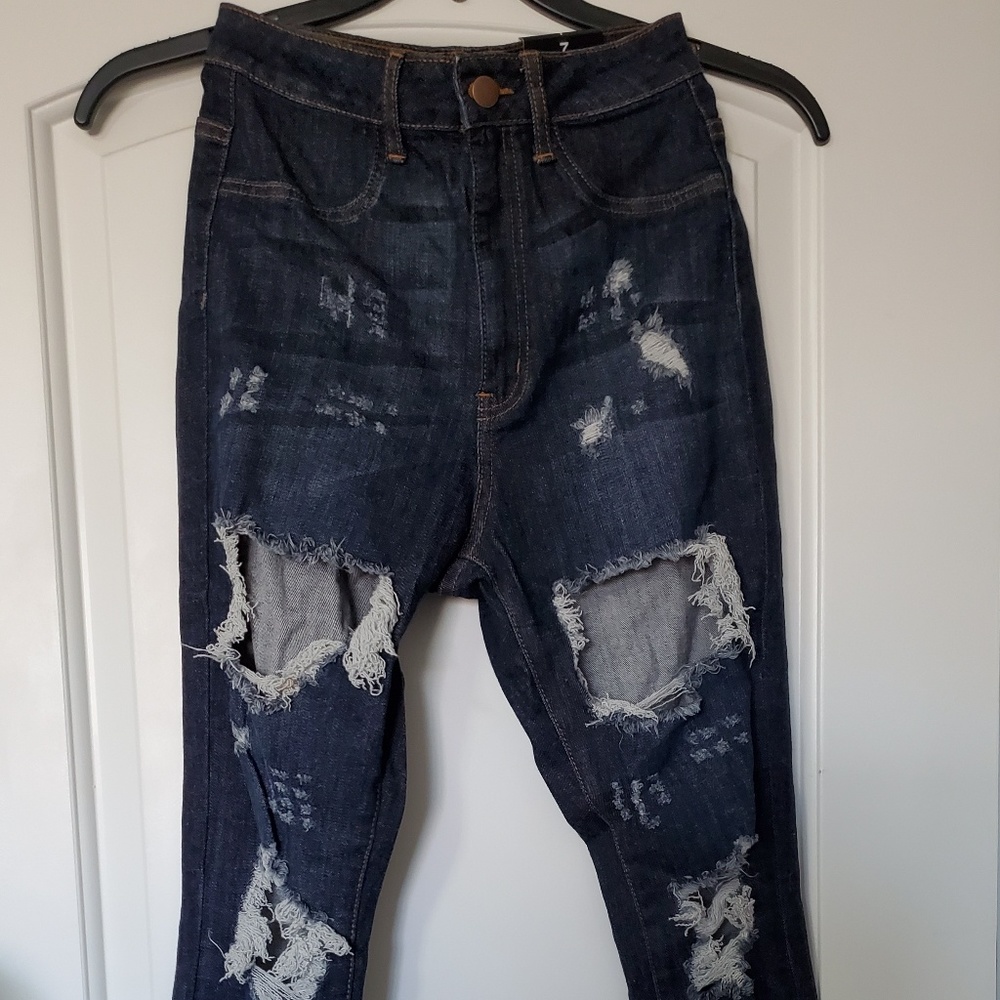 High waisted jeans